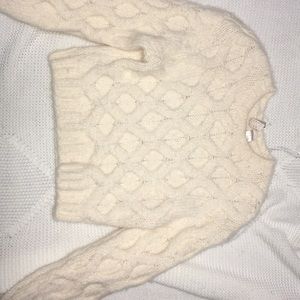 Fuzzy cream sweater
